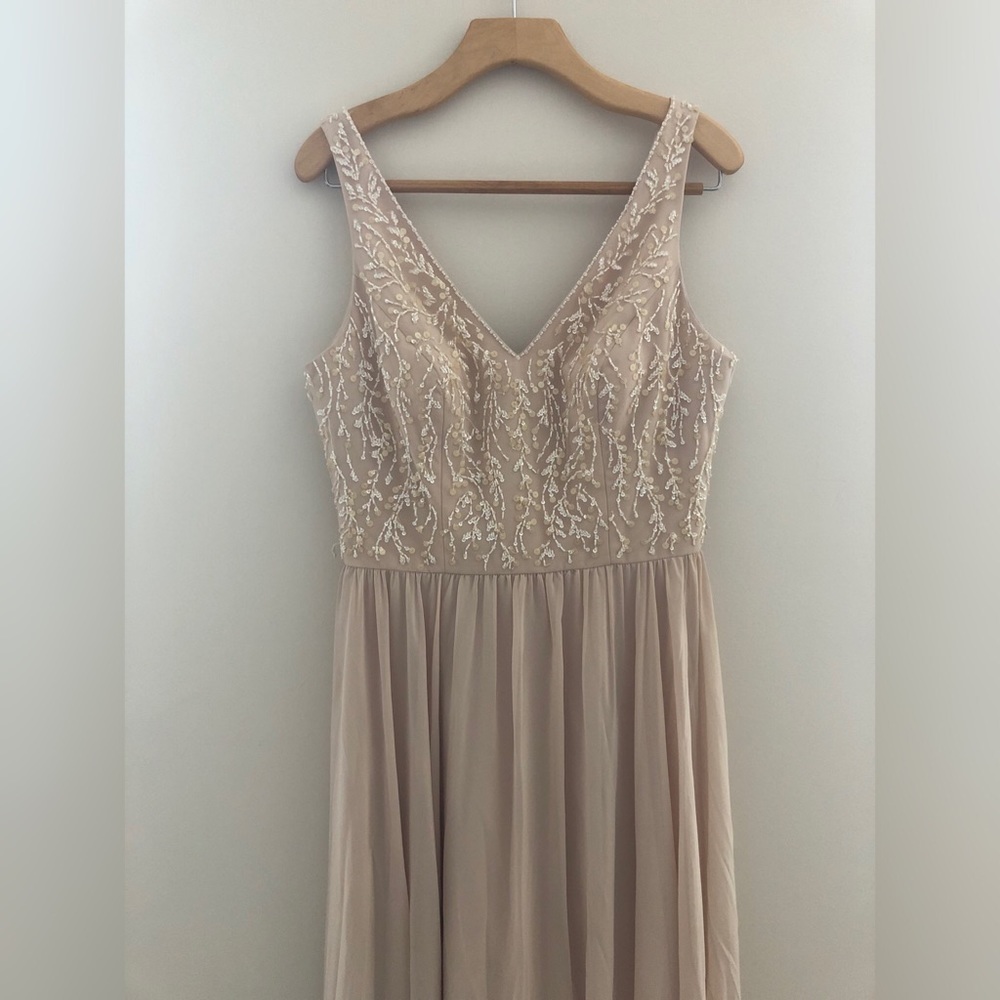 Long Light Cream Prom/Military Ball Dress